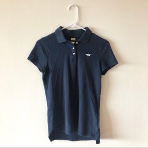 Hollister navy blue women’s slim icon polo shirt